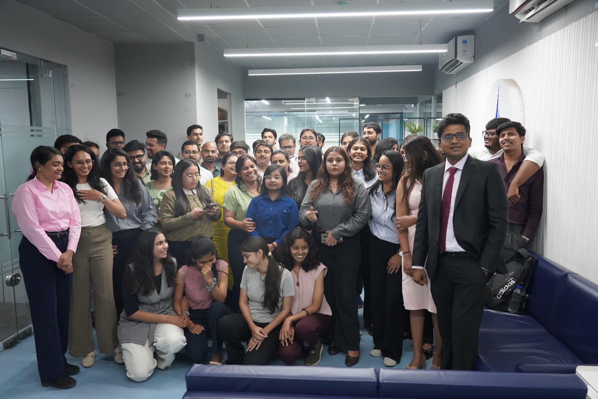 The full Acenteus team at the office